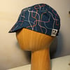 Cotton cycling cap - wiggly lines