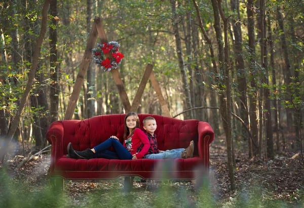 Image of Holiday minis red couch