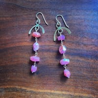 Image 2 of Raw Ruby earrings