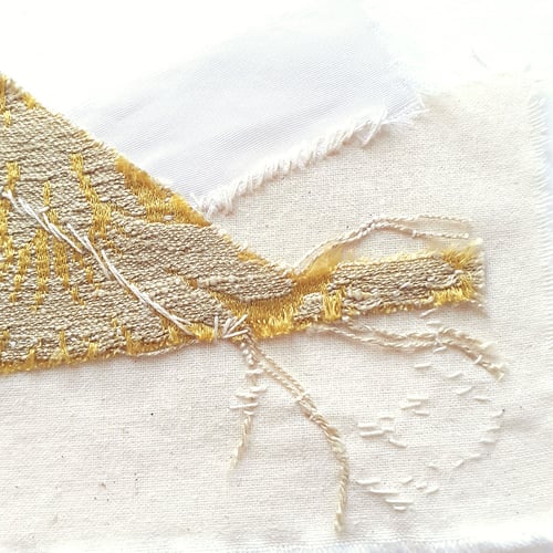 Image of Oeuvre d'art textile abstraite - paysage intérieur n°6