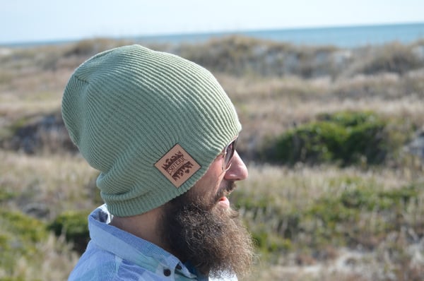 Image of Extra Tall Custom Knit "Smoke Trees" Beanie