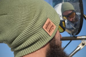Image of Extra Tall Custom Knit "Smoke Trees" Beanie