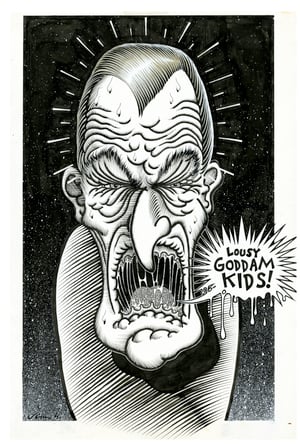 Image of ANGRY OLD MAN ink original