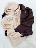 Brown Faux Leather Jacket 