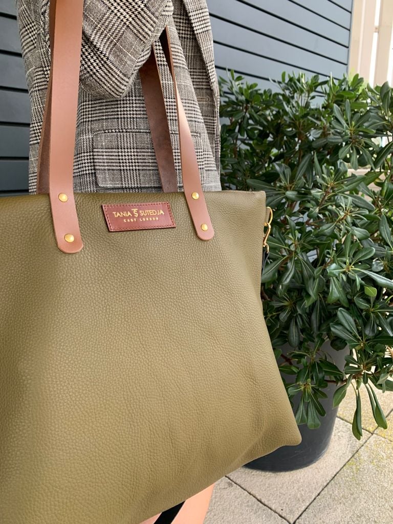 Image of Luxurious Babsie Tote OLIVE