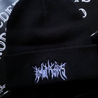 Image 2 of Embroidered Death Metal Knit Beanie