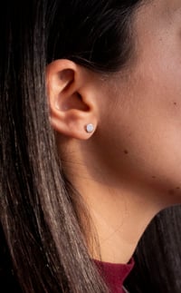 Image 3 of Faceted pebble stud earrings 