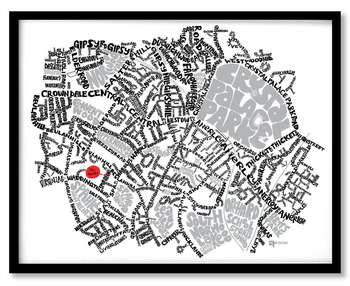 Image of Upper Norwood - Crystal Palace - Gipsy Hill - SE19 London Type map