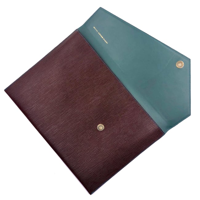 Brown structured & Hunter green Document holder