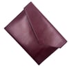 Wine grained leather & black Document case