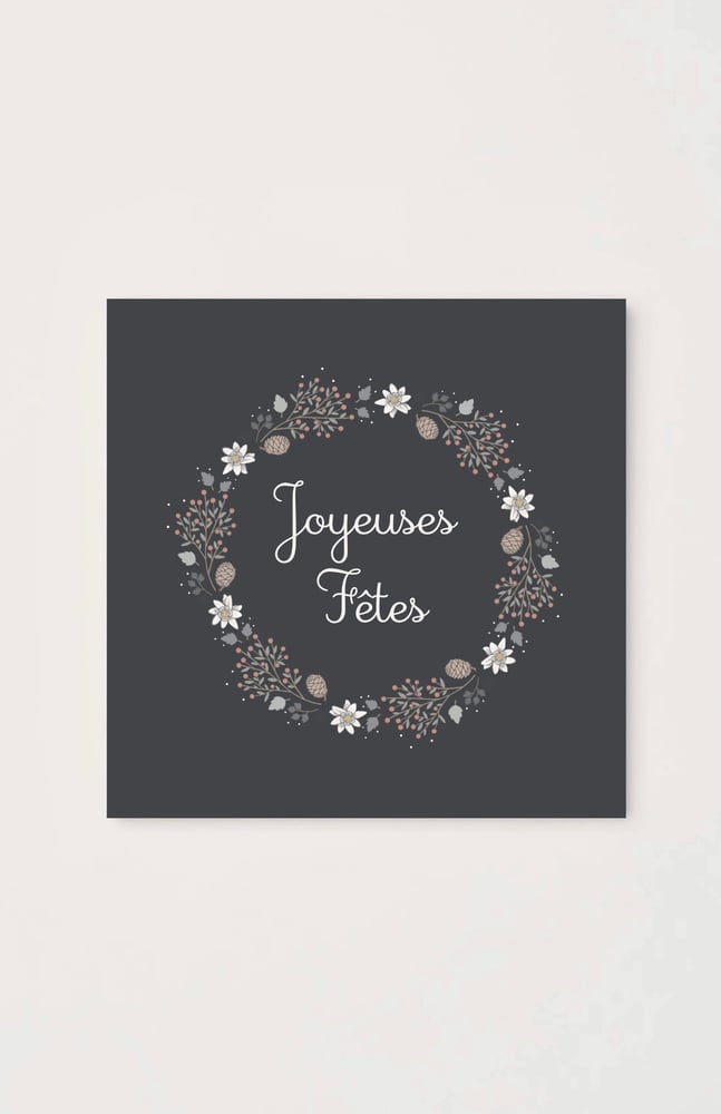 Image of Carte - Joyeuses Fêtes couronne 