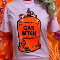 Image 2 of  WAS €30 NOW €15!  Gas Bitch T-Shirt - Cotton Pink