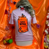 Image 1 of  WAS €30 NOW €15!  Gas Bitch T-Shirt - Cotton Pink