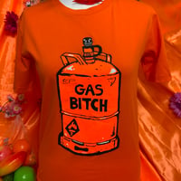 Image 2 of Sustainable Gas Bitch T-shirt - Orange
