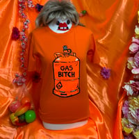Image 1 of Sustainable Gas Bitch T-shirt - Orange