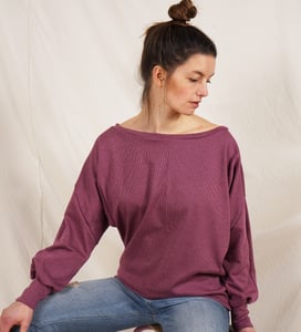 Image of Jacquard Pullover Pflaume