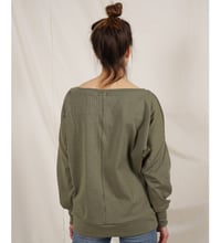 Image 4 of Jacquard Pullover oliv