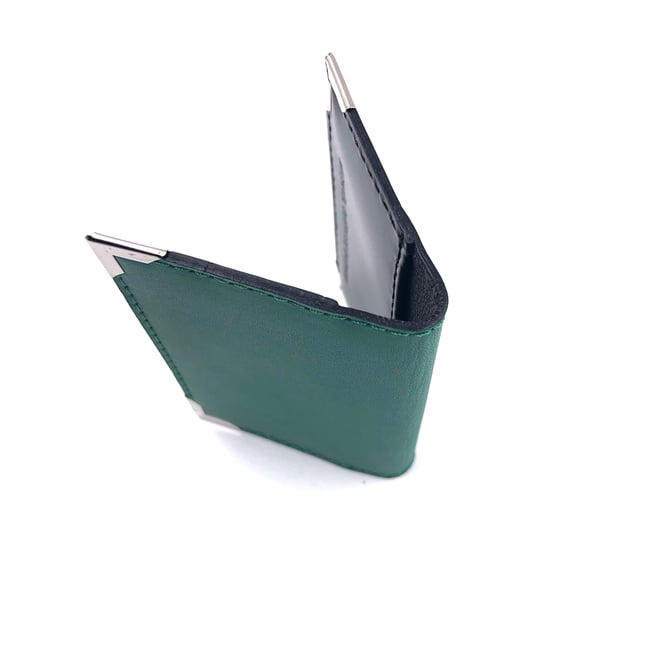 Cardholder, 2 pockets - green outside