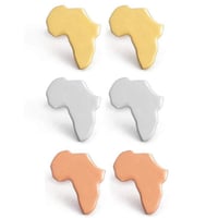 Image 1 of Africa Map Studs (Solid) 