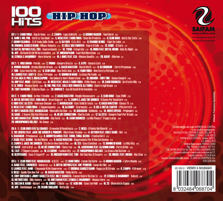 ATL860-2 // 100 HITS HIP HOP (COFANETTO 5 CD)
