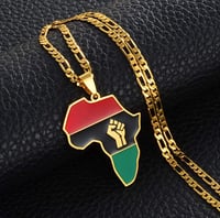 Image 1 of Black Lives Matter African Map Chain