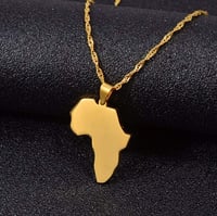 Image 1 of Simple African Map Necklace