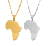 Image 2 of Simple African Map Necklace