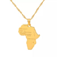 Image 1 of Classic African Map Necklace