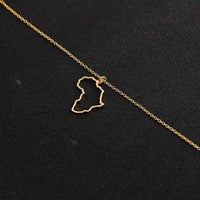 Image 1 of African Map Necklace- Outline Edition Regular price $15.00