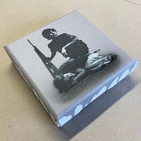 Image 2 of "Wake Me Up When It's All Over" 1/1 Mini Canvas (grey)