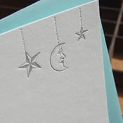 Image of Letterpress Note Set: Moon-and-Stars
