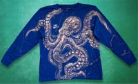 Image 1 of “LONELY OCTOPUS” BLEACH PAINTED LONG SLEEVE T-SHIRT XL