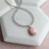Pretty Pink Rhodochrosite + Labradorite Necklace