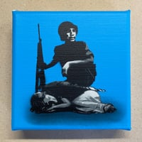 Image 1 of "Wake Me Up When It's All Over" 1/1 Mini Canvas (blue)