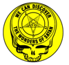 NEON YELLOW Satanic Steal Your Face Sticker 3"