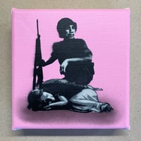Image 1 of "Wake Me Up When It's All Over" 1/1 Mini Canvas (pale pink)