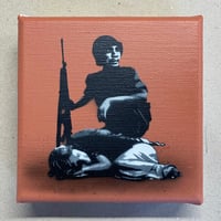 Image 1 of "Wake Me Up When It's All Over" 1/1 Mini Canvas (chocolate)