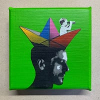 Image 1 of "Oh Captain My Captain" 1/1 Mini Canvas (green)