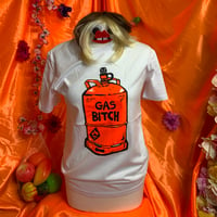 Image 1 of Sustainable Gas Bitch T-Shirt - White 