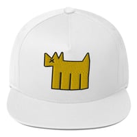 Image 1 of All White Cap Classic Yellow Dog