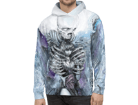 Image 4 of All-Over Print "Death" Unisex Hoodie