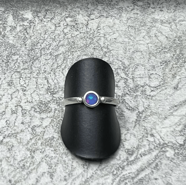 Image of Tiny Black Opal ring