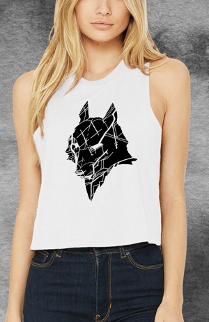 Image of Wolf Totem Cropped Racer Tank
