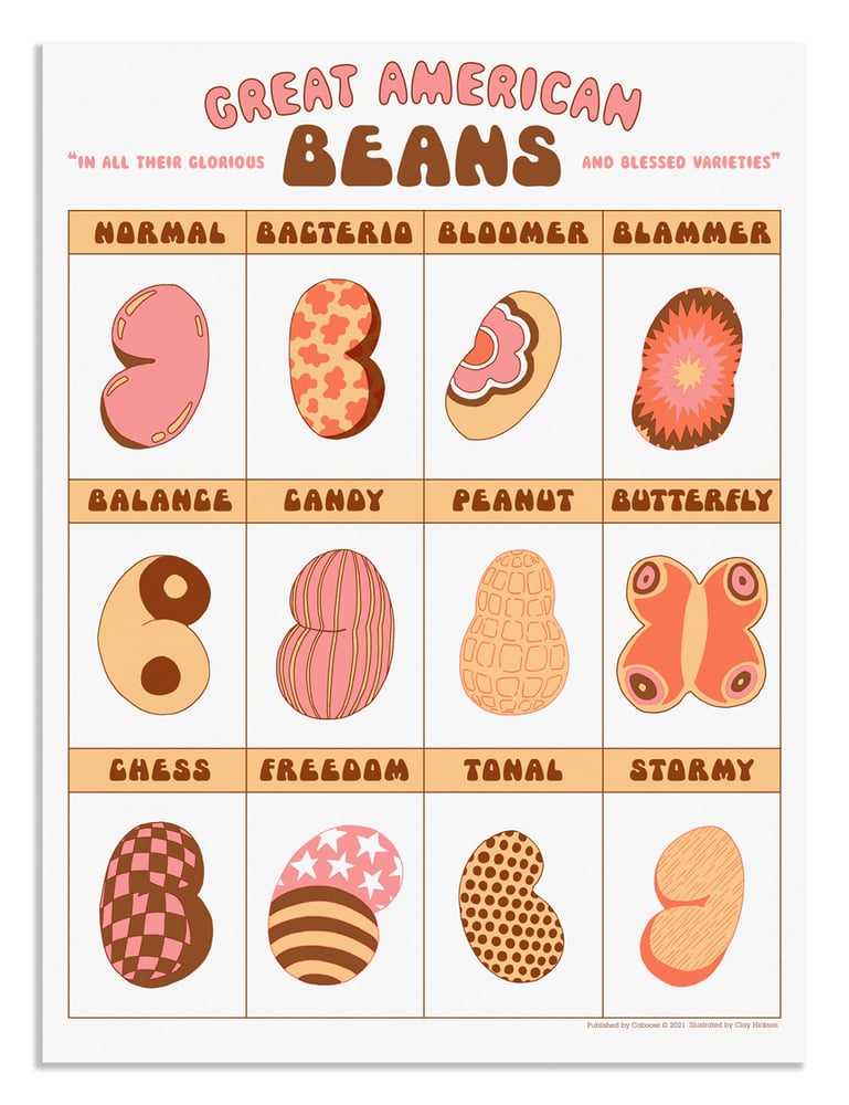 Image of *New* Great American Beans screen print