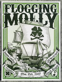 Image 1 of Flogging Molly Gig Poster -  2007 St. Pete, Fl. Limited Ed. Signed and Numbered