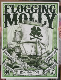 Image 3 of Flogging Molly Gig Poster -  2007 St. Pete, Fl. Limited Ed. Signed and Numbered