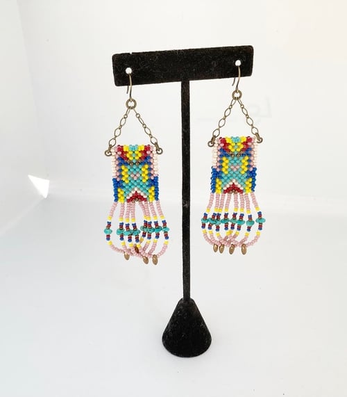 Image of Beaded kat kat earrings 