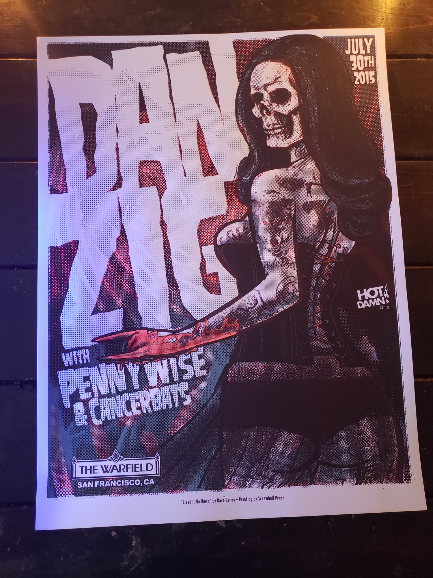 Danzig Gig Poster San Francisco 2015