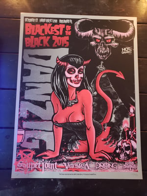 Danzig Gig Poster Blackest of the Black 2015 Orlando