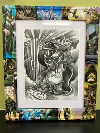 Image 1 of MF Doom Sketch and Custom One Off Frame 